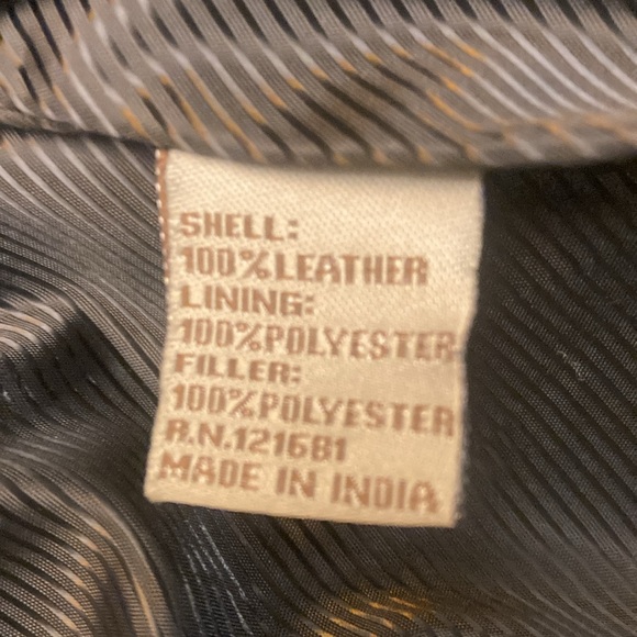 Rare only one on internet-Men’s Puffer Brown Leather Vest with hood Al Safwan - Picture 8 of 10